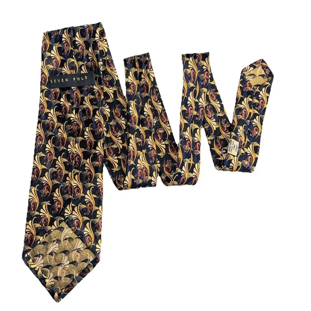 Robert Talbott Tie Seven Fold 14/40 Limited Edition Hand Sewn Woven Italian Silk